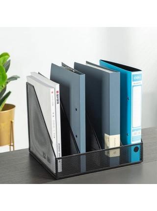 DELI Лоток вертикальный с 4 отделениями металлический